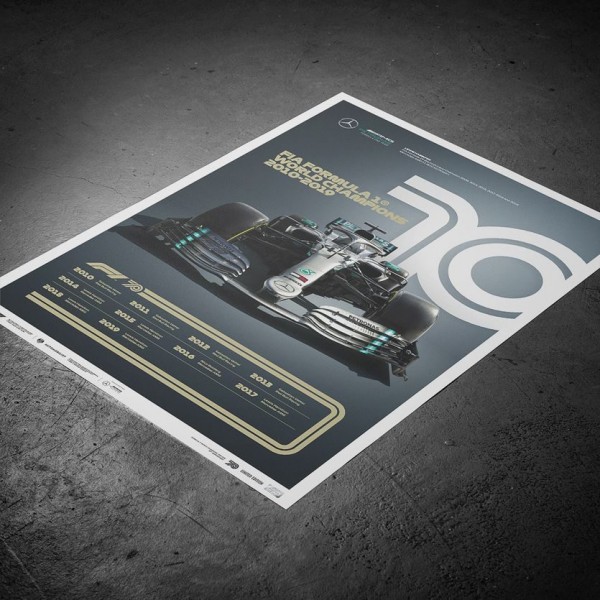 Poster Formel 1 Jahrzente - 2010er Jahre Mercedes